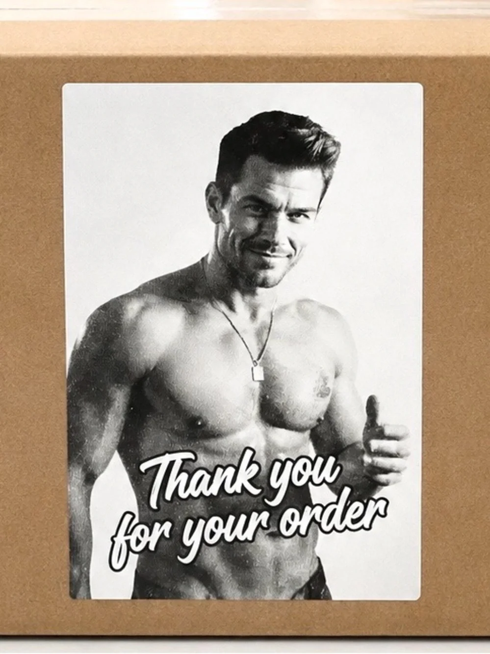 Hottie on a boxie-THANK YOU STICKER